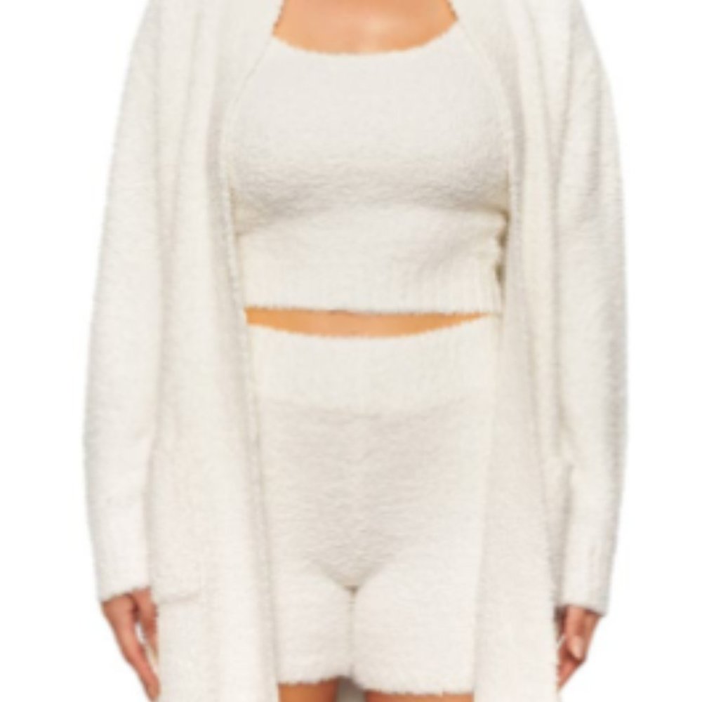 SKIMS Cozy Knit Robe in Bone - Size S/M